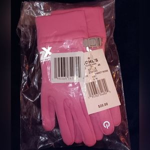 Girl's ZeroXposur Ethel Fleece Lightweight Gloves - Sweet Rose - S-M